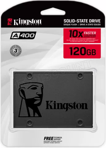 Photo de Disque SSD Kingston A400 120Go - S-ATA 2,5"
