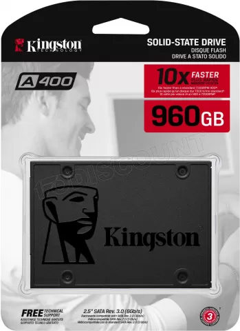 Photo de Disque SSD Kingston A400 1To (960Go) - S-ATA 2,5"