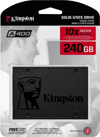 Photo de Disque SSD Kingston A400 240Go - S-ATA 2,5"