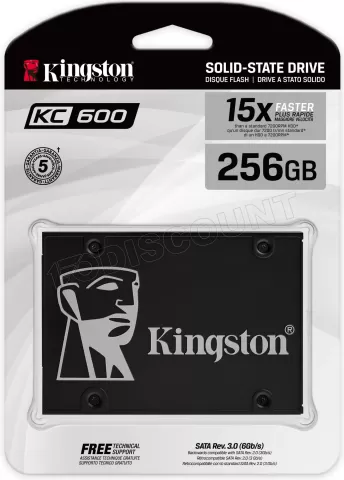 Photo de Disque SSD Kingston KC600 256Go - S-ATA 2,5"