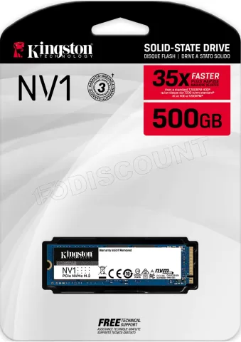 Photo de Disque SSD Kingston NV1 500Go - NVMe M.2 Type 2280