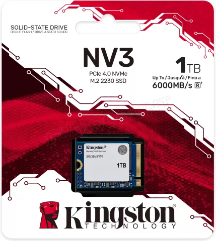 Photo de Disque SSD Kingston NV3 1To - NVMe M.2 Type 2230