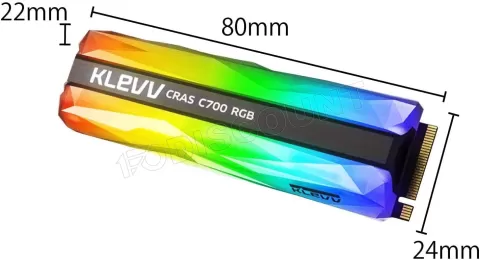 Photo de Disque SSD Klevv Cras C700 RGB 240Go - NVMe M.2 Type 2280