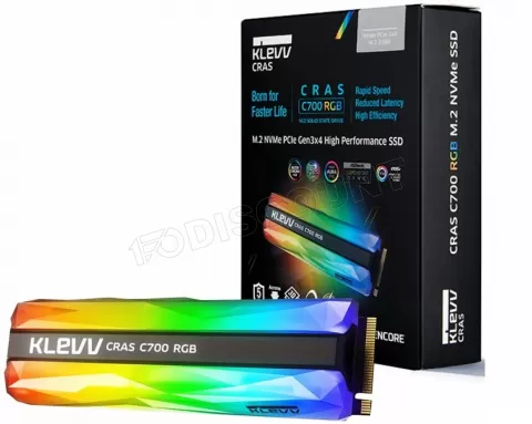 Photo de Disque SSD Klevv Cras C700 RGB 480Go - NVMe M.2 Type 2280