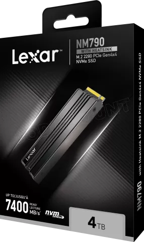 Photo de Disque SSD Lexar NM790 4To avec dissipateur - NVMe M.2 Type 2280