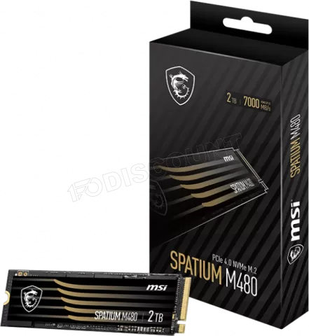Photo de Disque SSD MSI Spatium M480 2To  - NVMe M.2 Type 2280