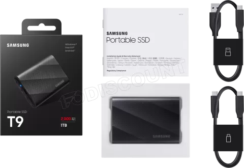 Photo de Disque SSD NVMe externe Samsung T9 - 2To (Noir)