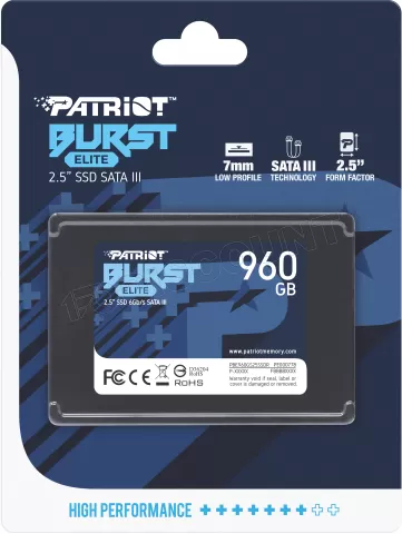 Photo de Disque SSD Patriot Burst Elite 1To - S-ATA 2,5"