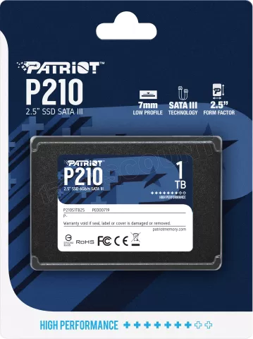 Photo de Disque SSD Patriot P210 1To - S-ATA 2,5"