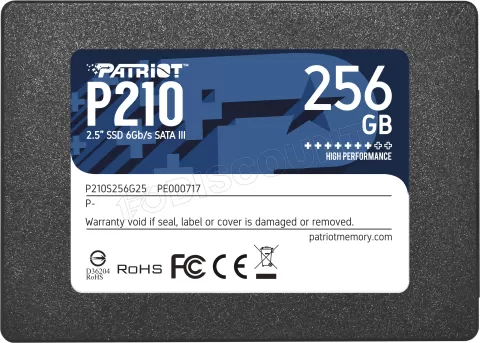 Photo de Disque SSD Patriot P210 256Go - S-ATA 2,5"