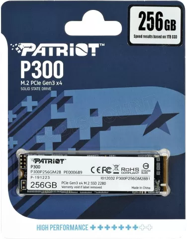 Photo de Disque SSD Patriot P300 256Go - M.2 NVMe Type 2280