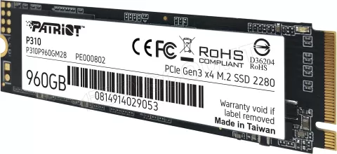 Photo de Disque SSD Patriot P310 1To - M.2 NVMe Type 2280