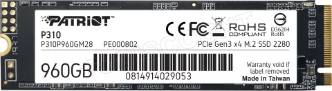 Photo de Disque SSD Patriot P310 1To - M.2 NVMe Type 2280
