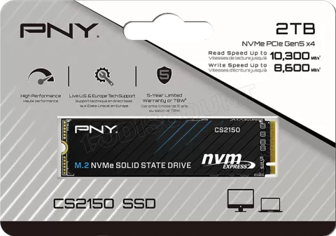 Photo de Disque SSD PNY CS2150 2To - NVMe M.2 Type 2280