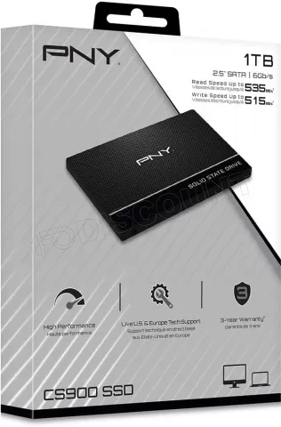 Photo de Disque SSD PNY CS900 1To (1000Go) - S-ATA 2,5"