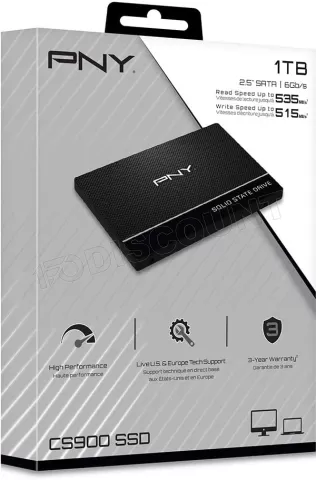 Photo de Disque SSD PNY CS900 1To - S-ATA 2,5"