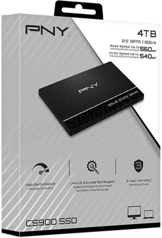 Photo de Disque SSD PNY CS900 4To  - S-ATA 2,5"