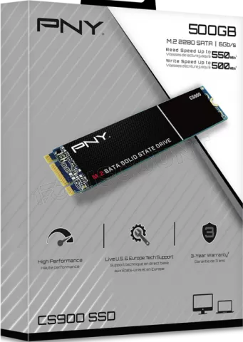 Disque SSD PNY CS900 500Go - SATA M.2 Type 2280 à prix bas