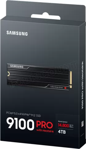 Photo de Disque SSD Samsung 9100 Pro 4To avec dissipateur - M.2 NVMe Type 2280