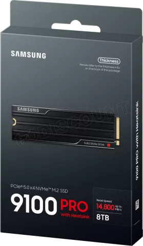 Photo de Disque SSD Samsung 9100 Pro 8To avec dissipateur - M.2 NVMe Type 2280