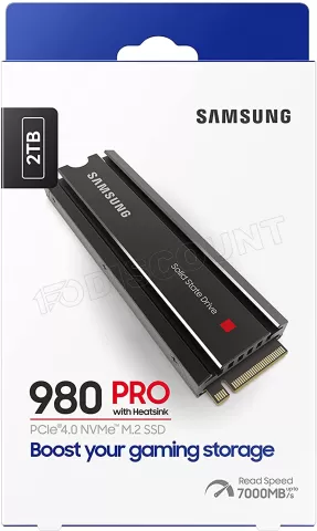 Photo de Disque SSD Samsung 980 Pro 2To  avec dissipateur - NVMe M.2 Type 2280
