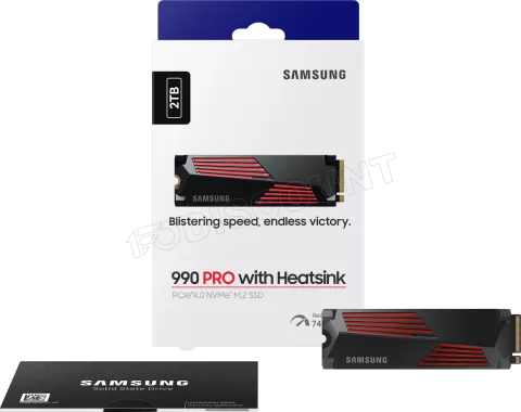 Photo de Disque SSD Samsung 990 Pro 2To  avec dissipateur - NVMe M.2 Type 2280