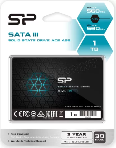 Silicon Power Disque SSD Ace A55 256Go - S-ATA 2,5 à prix pas