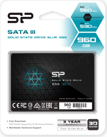 Photo de Disque SSD Silicon Power Slim S55 1To  - S-ATA 2,5"