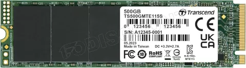 Photo de Disque SSD Transcend 115S 500Go - M.2 NVMe Type 2280