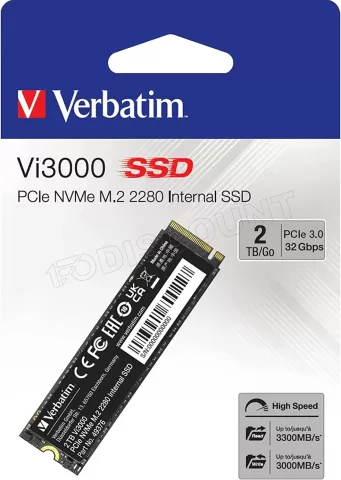 Photo de Disque SSD Verbatim Vi3000 2To  - NVMe M.2 Type 2280