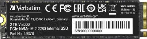 Photo de Disque SSD Verbatim Vi3000 2To  - NVMe M.2 Type 2280