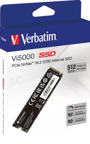 Photo de Disque SSD Verbatim Vi5000 512Go - NVMe M.2 Type 2280