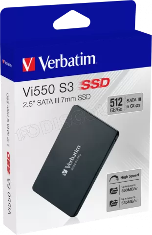 Photo de Disque SSD Verbatim Vi550 S3 512Go - S-ATA 2,5"