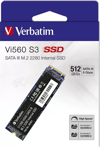 Photo de Disque SSD Verbatim Vi560 S3 512Go - S-ATA M.2 Type 2280