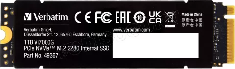 Photo de Disque SSD Verbatim Vi7000G 1To avec dissipateur - NVMe M.2 Type 2280