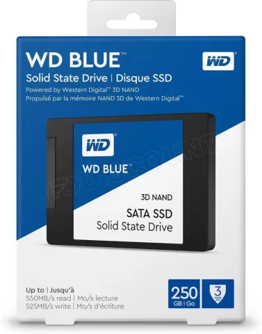 Photo de Disque SSD Western Digital Blue 250Go - S-ATA 2,5"