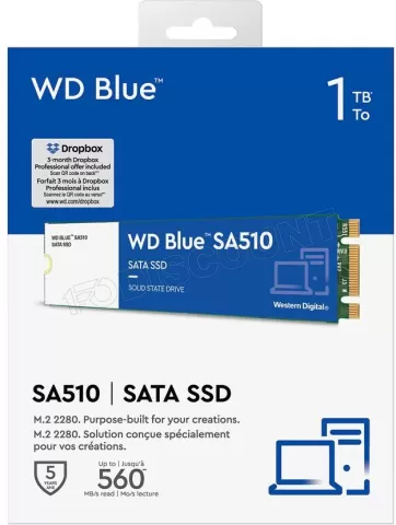 Photo de Disque SSD Western Digital Blue SA510 1To  - S-ATA M.2 Type 2280