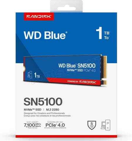 Photo de Disque SSD Western Digital Blue SN5100 1To - NVMe M.2 Type 2280