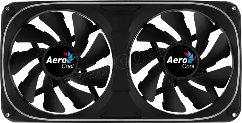 Photo de Double Ventilateur de boitier Aerocool Astro 24 RGB 24x12cm (Noir)