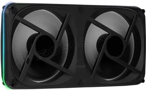 Photo de Double Ventilateur de boitier Aerocool Astro 24 RGB 24x12cm (Noir)