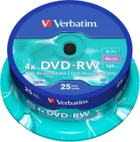 Photo de DVD-RW Verbatim 4x 4,7Go (Spindle de 25)