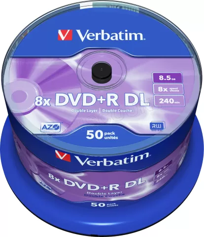 Photo de DVD+R double couche Verbatim 8,5Go (Spindle de 50)