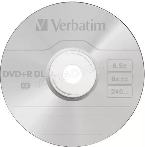 Photo de DVD+R double couche Verbatim 8,5Go (Spindle de 50)
