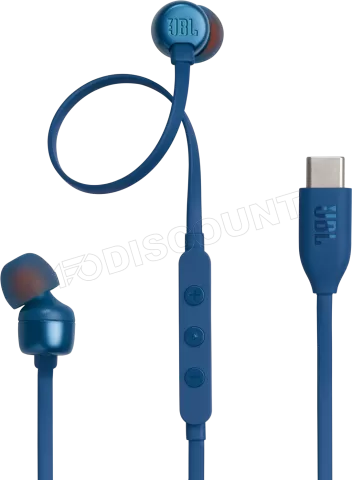Photo de Ecouteurs filaires JBL Tune 310C USB-C (Bleu)