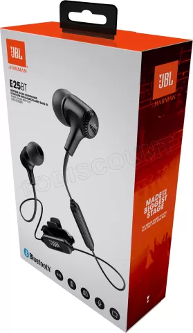 Photo de Ecouteurs intra-auriculaires Bluetooth JBL E25BT (Noir)