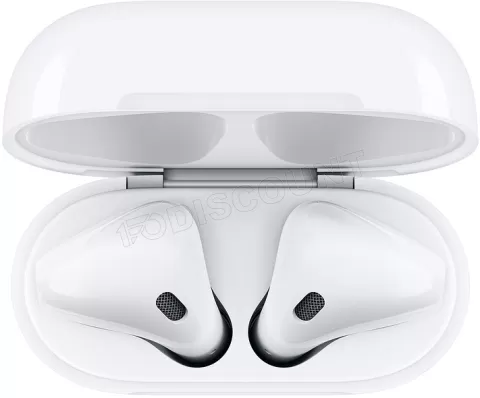 Photo de Ecouteurs intra-auriculaires san fil avec micro Apple Airpods 2 (Blanc)