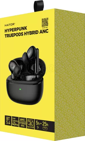 Photo de Ecouteurs sans fil Hator Hyperpunk Truepods (Noir)