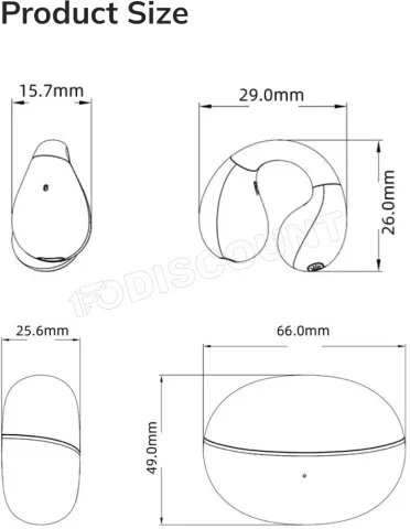 Photo de Ecouteurs sans fil QCY Crossky C30 (Noir)