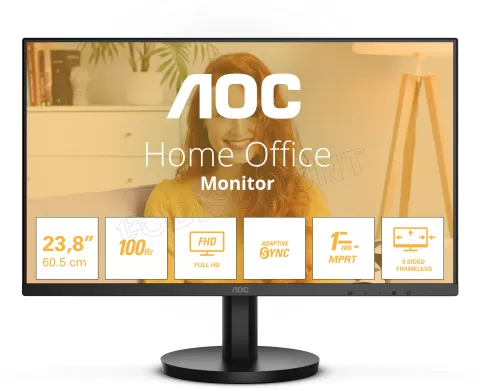 Photo de Ecran 24" AOC Basic B3 24B3HMA2 Full HD 100Hz (Noir)