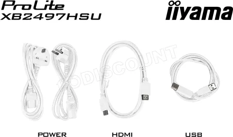 Photo de Ecran 24" Iiyama ProLite XB2497HSU-W1 Full HD 120Hz (Blanc)
